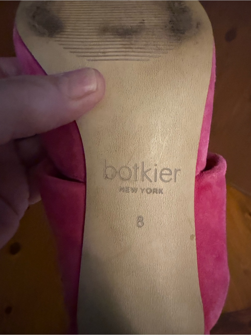 Botkier New York "Pina" Bow-Accented Suede Kitten Heel Mules 8 - Picture 9 of 15